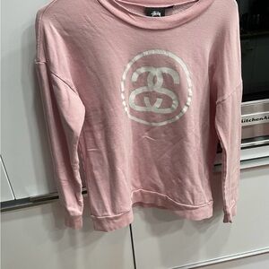 Stussy Light Pink Sweatshirt with Logo
